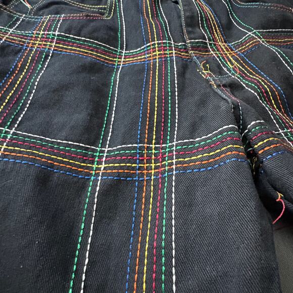 Vintage Jackpot Rainbow Stitch JNCO style Denim 36 Y2K Skater OX Jorts RARE - Picture 2 of 9
